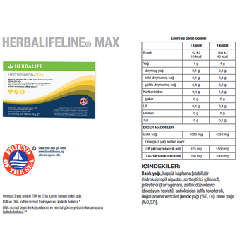 Herbalifeline® Max - Omega 3 Balýk Yaðý