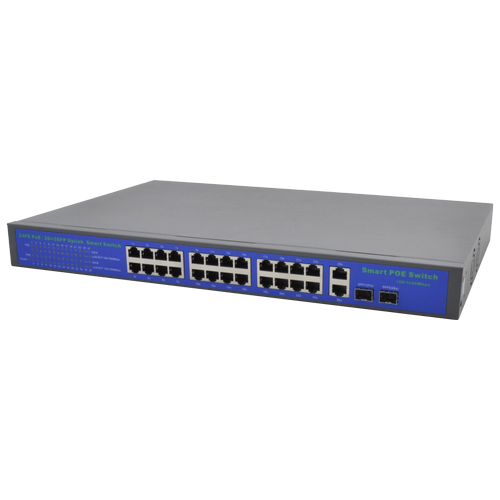 ISEE SWITCH ISS-1028P 24 PORT POE 10/100 400W 2SFP