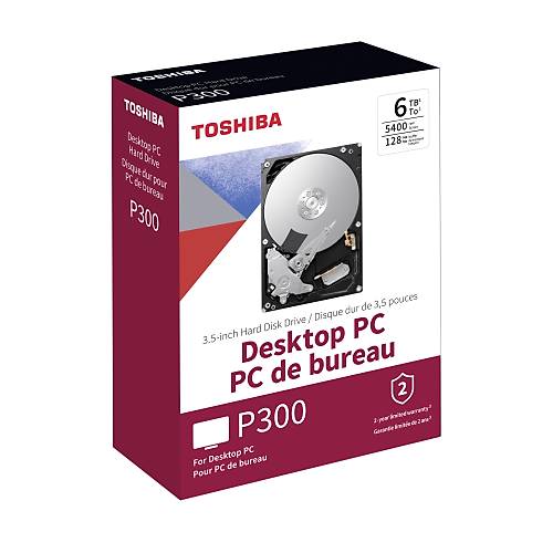 6TB TOSHIBA 5400RPM P300 SATA3 128MB HDWD260EZSTA BOX