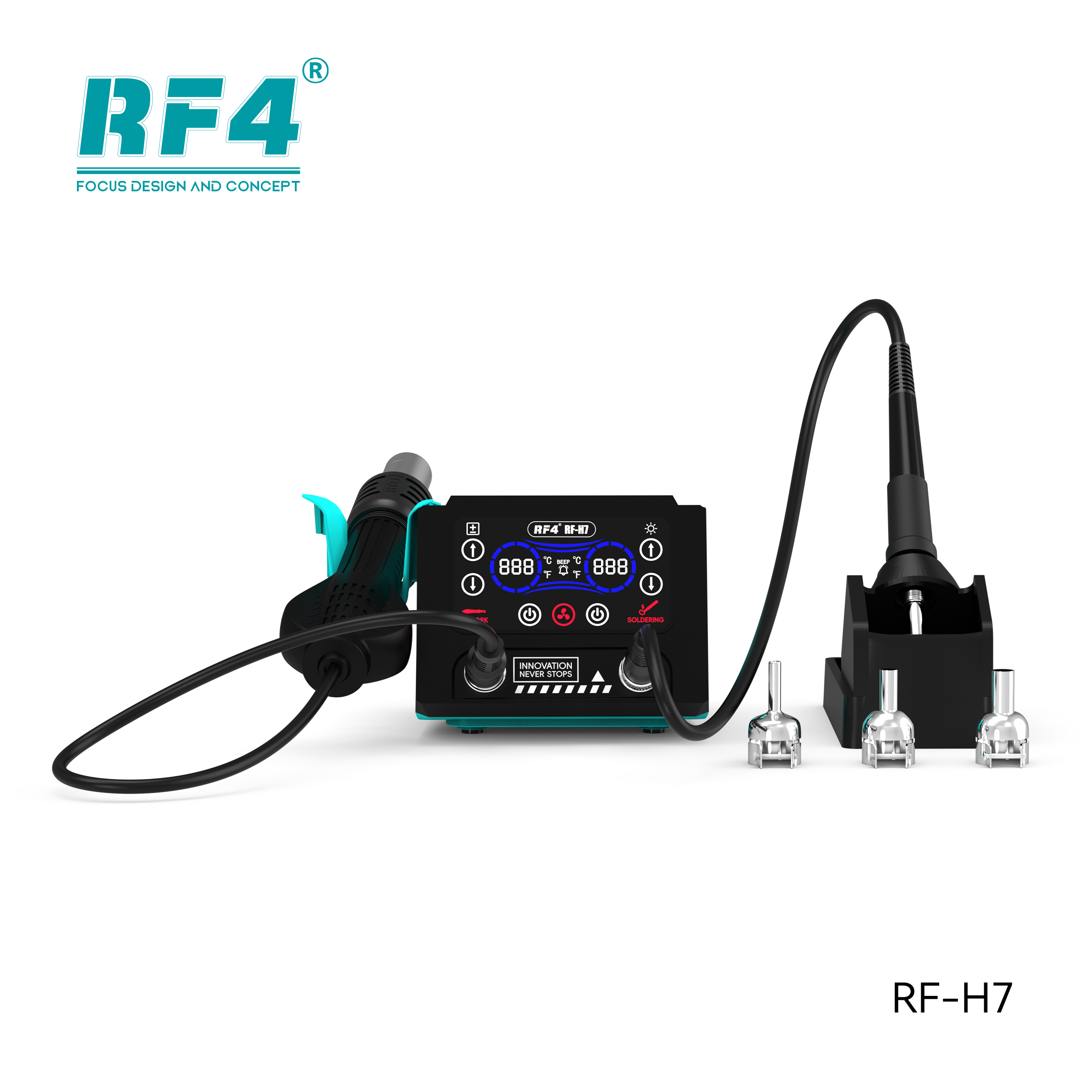 RF-4 RF-H7 Sıcak Hava ve Havya İstasyonu (600W)