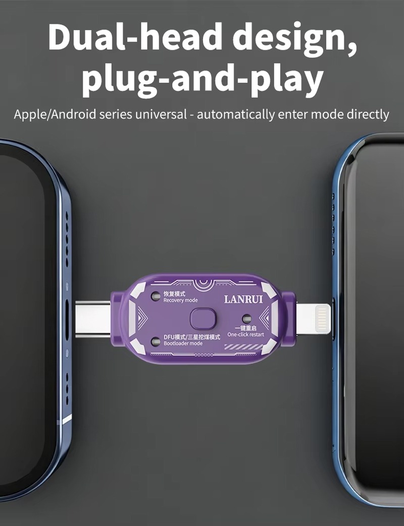 Lanrui V587 Lightning + Type-C Mühendislik Kutusu, DFU / Kurtarma / Samsung İndirme Modlarına Giriş İçin