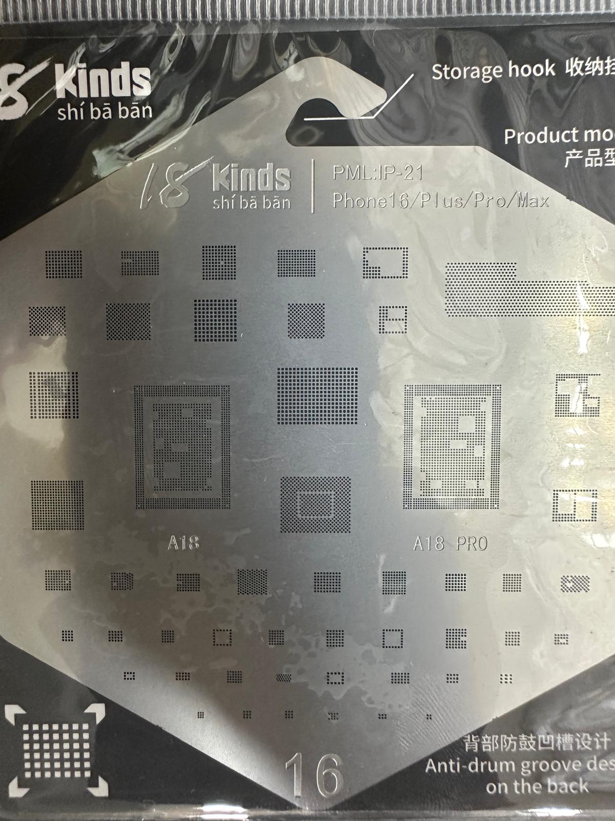 18 Kinds iPhone 16 / 16plus / 16Pro / 16Promax / Kalıp (A18)
