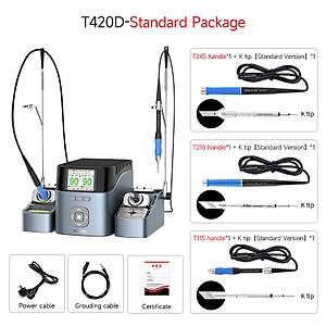 Aixun T420D �stasyonlu Havya ( 1 Adet C210 , 1 Adet C245 , 1 Adet C115 U�  )(Toplam 3 Adet Tutamak 3 Adet U� ile Gelmektedir.)