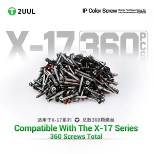 2UUL SC13 iPhone X-17 Serisi Renkli Alt Kasa �arj Soket Vidas� Seti (360 Adet / Kutu)
