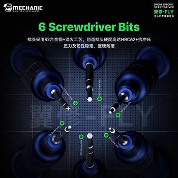 Mechanic Drone Tornavida Seti (6in1) (Drone tamiri i�in �zel seri)