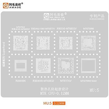 Kapsaml� ��lemci Kal�p Seti (Qualcomm / MediaTek / Exynos / Kirin) (Amaoe M�knat�sl� Tabla ve Ped Seti ile birlikte g�nderilir!) (48 Adet Kal�p)