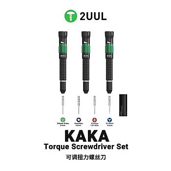 2UUL KaKa Torklu Tornavida Seti (Pentalobe 0.8mm / Philips 1.2mm ve 1.5mm / Tri-point 0.6mm)