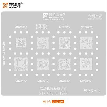Kapsaml� ��lemci Kal�p Seti (Qualcomm / MediaTek / Exynos / Kirin) (Amaoe M�knat�sl� Tabla ve Ped Seti ile birlikte g�nderilir!) (48 Adet Kal�p)