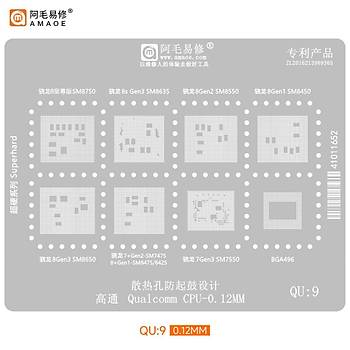 Amaoe Qualcomm QU 9 / SM8750/SM8635/SM8550/SM8450/SM8650/SM7475/SM8475/SM8425/SM7550/BGA496