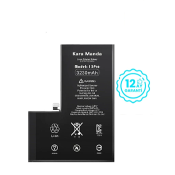 KARA MANDA iPhone 13 Pro Batarya (3230 mAh) (1 Yıl Garanti)
