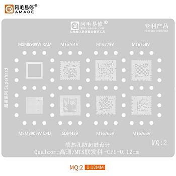 Kapsaml� ��lemci Kal�p Seti (Qualcomm / MediaTek / Exynos / Kirin) (Amaoe M�knat�sl� Tabla ve Ped Seti ile birlikte g�nderilir!) (48 Adet Kal�p)