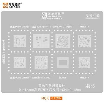 Kapsaml� ��lemci Kal�p Seti (Qualcomm / MediaTek / Exynos / Kirin) (Amaoe M�knat�sl� Tabla ve Ped Seti ile birlikte g�nderilir!) (48 Adet Kal�p)