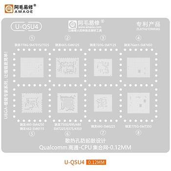Kapsaml� ��lemci Kal�p Seti (Qualcomm / MediaTek / Exynos / Kirin) (Amaoe M�knat�sl� Tabla ve Ped Seti ile birlikte g�nderilir!) (48 Adet Kal�p)