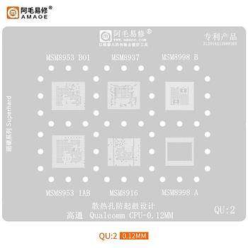 Kapsaml� ��lemci Kal�p Seti (Qualcomm / MediaTek / Exynos / Kirin) (Amaoe M�knat�sl� Tabla ve Ped Seti ile birlikte g�nderilir!) (48 Adet Kal�p)