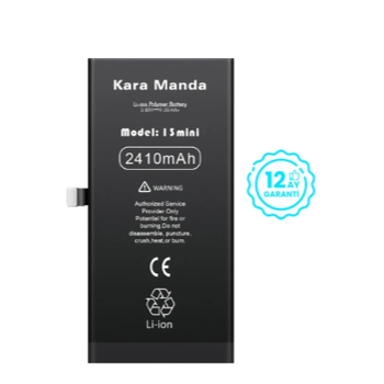 KARA MANDA iPhone 13 Mini Batarya (2410 mAh) (1 Yıl Garanti)