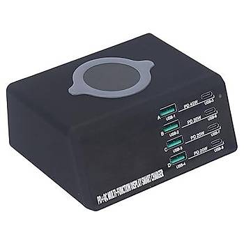 WLX X9D 8 Portlu USB Charger (Type-c Port) (115W)