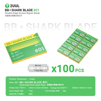2UUL Ekran Jileti BB Shark Blade #01 (100'l� paket)