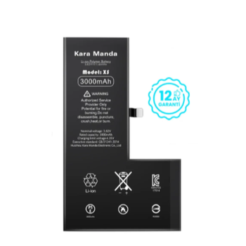KARA MANDA iPhone XS Batarya (3000 mAh) (1 Yıl Garanti)