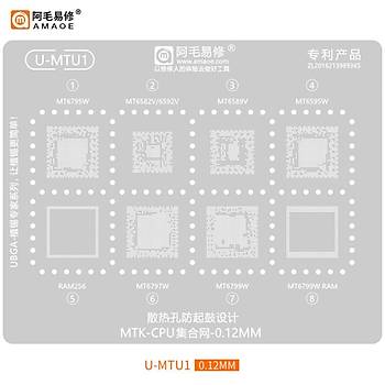 Kapsaml� ��lemci Kal�p Seti (Qualcomm / MediaTek / Exynos / Kirin) (Amaoe M�knat�sl� Tabla ve Ped Seti ile birlikte g�nderilir!) (48 Adet Kal�p)
