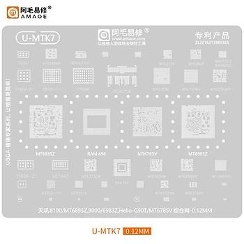 Kapsaml� ��lemci Kal�p Seti (Qualcomm / MediaTek / Exynos / Kirin) (Amaoe M�knat�sl� Tabla ve Ped Seti ile birlikte g�nderilir!) (48 Adet Kal�p)