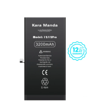 KARA MANDA iPhone 12 / 12Pro Batarya (3200 mAh) (1 Yıl Garanti)