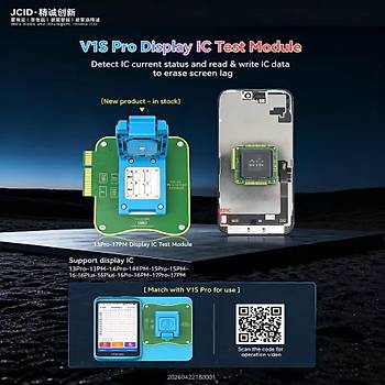 JCID V1S Pro 13Pro - 17PM Display IC Okuma, Yazma ve Test Mod�l�