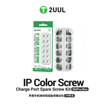 2UUL SC13 iPhone X-17 Serisi Renkli Alt Kasa �arj Soket Vidas� Seti (360 Adet / Kutu)