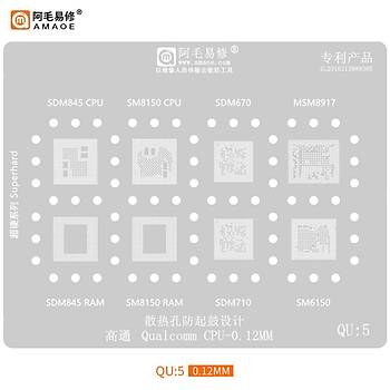 Kapsaml� ��lemci Kal�p Seti (Qualcomm / MediaTek / Exynos / Kirin) (Amaoe M�knat�sl� Tabla ve Ped Seti ile birlikte g�nderilir!) (48 Adet Kal�p)