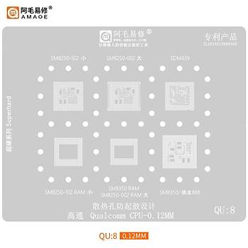 Kapsaml� ��lemci Kal�p Seti (Qualcomm / MediaTek / Exynos / Kirin) (Amaoe M�knat�sl� Tabla ve Ped Seti ile birlikte g�nderilir!) (48 Adet Kal�p)