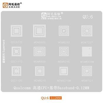 Kapsaml� ��lemci Kal�p Seti (Qualcomm / MediaTek / Exynos / Kirin) (Amaoe M�knat�sl� Tabla ve Ped Seti ile birlikte g�nderilir!) (48 Adet Kal�p)