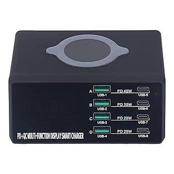 WLX X9D 8 Portlu USB Charger (Type-c Port) (115W)