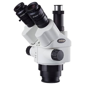 AmScope SM745NTP 7x-45x Simul-Focal Trinocular Zoom Stereo Mikroskop Kafa (Lens ve Iþýk Yoktur)