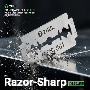 2UUL Ekran Jileti BB Shark Blade #01 (100'l� paket)