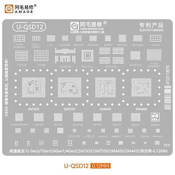 Kapsaml� ��lemci Kal�p Seti (Qualcomm / MediaTek / Exynos / Kirin) (Amaoe M�knat�sl� Tabla ve Ped Seti ile birlikte g�nderilir!) (48 Adet Kal�p)
