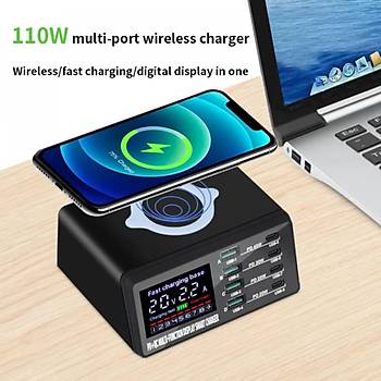 WLX X9D 8 Portlu USB Charger (Type-c Port) (115W)