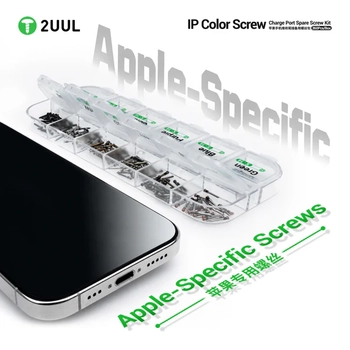 2UUL SC13 iPhone X-17 Serisi Renkli Alt Kasa �arj Soket Vidas� Seti (360 Adet / Kutu)