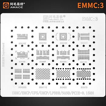 Amaoe EMMC 3 BGA Kalp (162/153/169/221/297/186/254/178/200/110/60/70)
