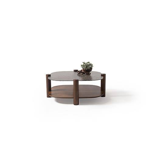 974 Walnut Bronze Orta Sehpa