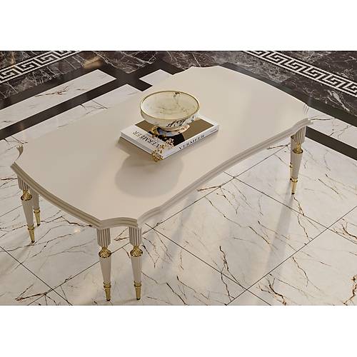 Monaco Mat Krem Orta Sehpa