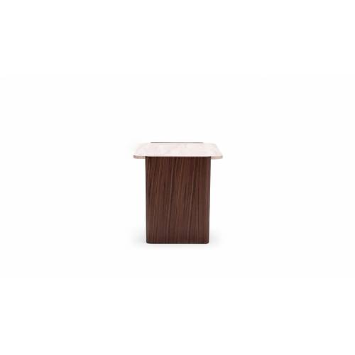 668 Walnut Traverten Orta Sehpa