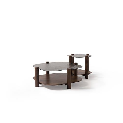 974 Walnut Bronze Orta Sehpa