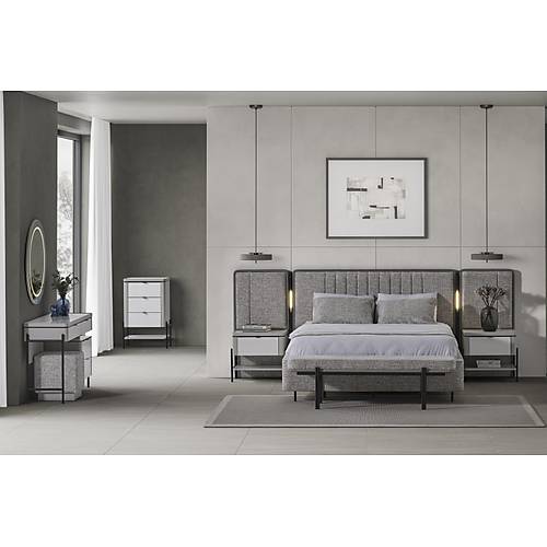 Moka Yatak Odas� & Giyinme Dolab� - Gri