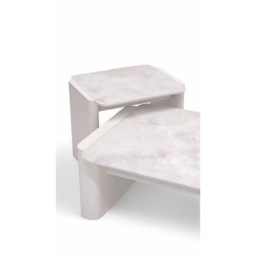 668 Moonstone White Orta Sehpa