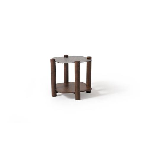 974 Walnut Bronze Orta Sehpa