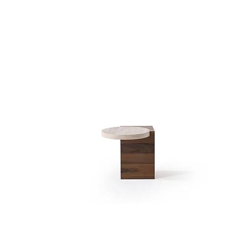 972 Walnut Traverten Orta Sehpa