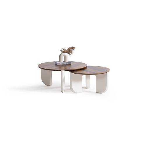 720 Walnut Cream Orta Sehpa