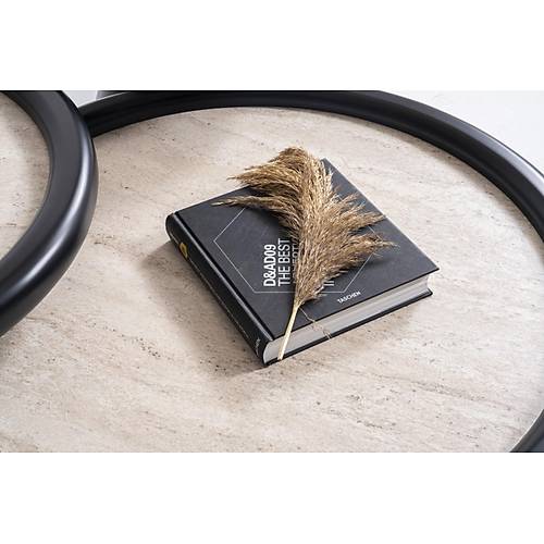950 Black Traverten Orta Sehpa