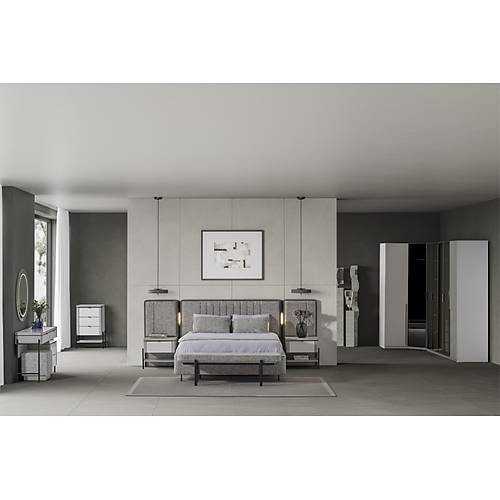 Moka Yatak Odas� & Giyinme Dolab� - Gri
