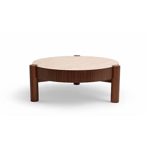 670 Walnut Traverten Orta Sehpa