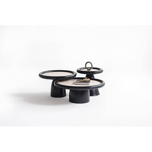 950 Black Traverten Orta Sehpa